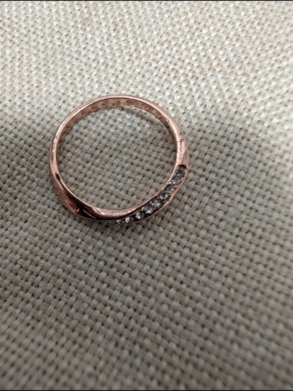 Rose Gold Crystal Accent Women's Ring